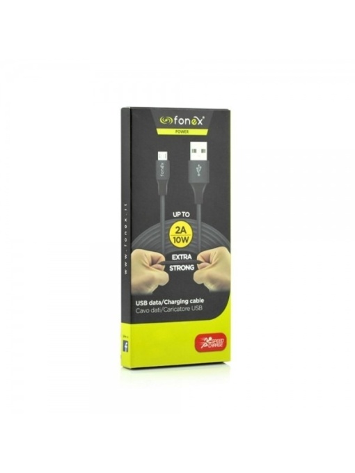 Cablu de date si incarcare extra rezistent USB-A la MicroUSB FONEX