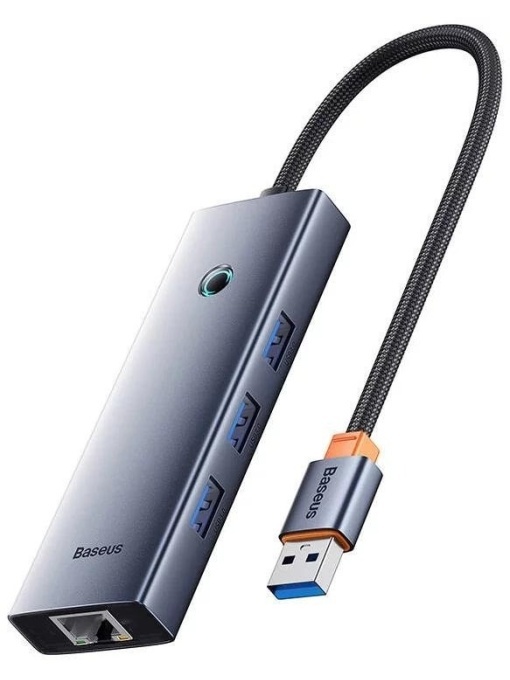 Hub multiport 4 in 1,USB-A 3.0 la USB 3.0,LAN RJ-45;TypeC BASEUS