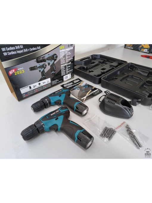 Set masini de gaurit cu acumulator Bayern Tools18 V,CB 1280 T