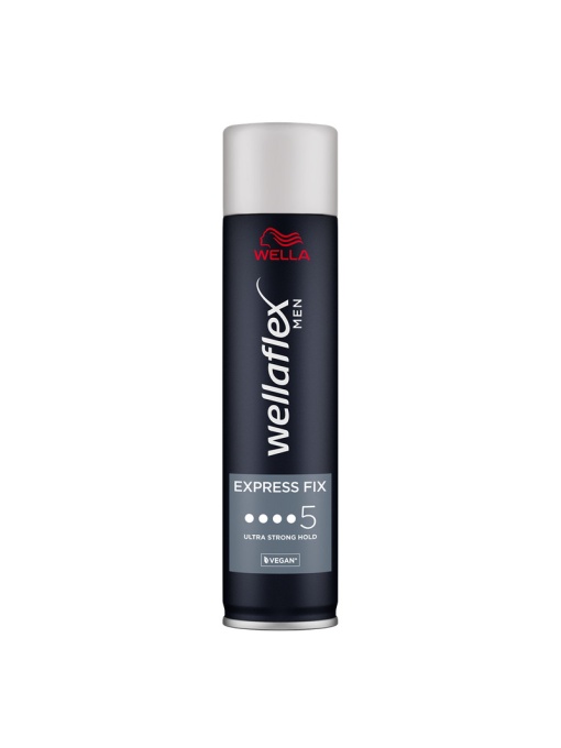 WELLAFLEX Men Express Fix, fixativ pentru coafat, cu fixare ultra puternica, Fixare 5/6, 250 ml