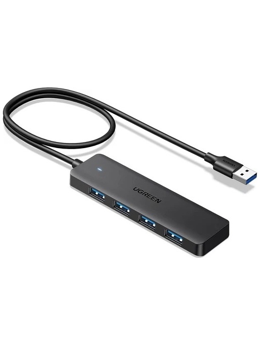 Hub multiport 4 in 1,USB-A 3.0 la 4xUSB-A 3.0, 5Gbps, cablu 60cm UGREEN