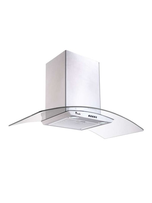 Hota tip Cupola Tornado Eva 1200 (90) LED, 1 motor Turbo, latime 90 cm, 3 viteze, absorbtie 1200 m3/ora, filtru anti-grasimi aluminiu 5 straturi, Inox