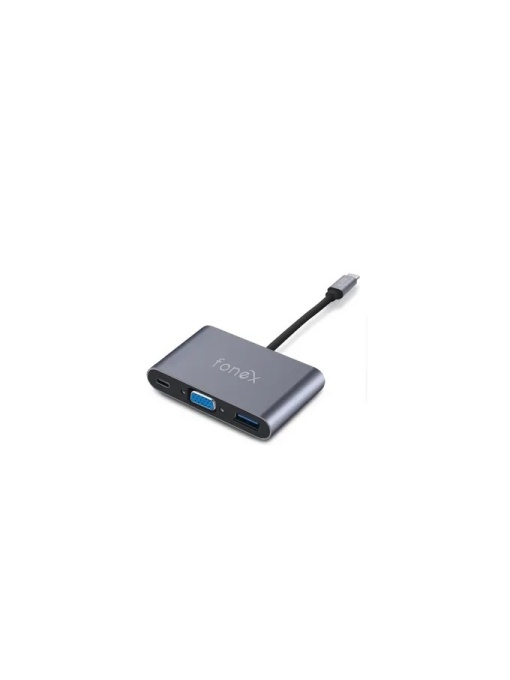 Hub multiport 3 in 1 cu TypeC la PD,VGA,USB-A FONEX