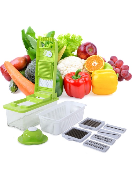 Razatoare si feliator pentru legume si fructe, 7 accesorii, capacitate 1500 ml,15742