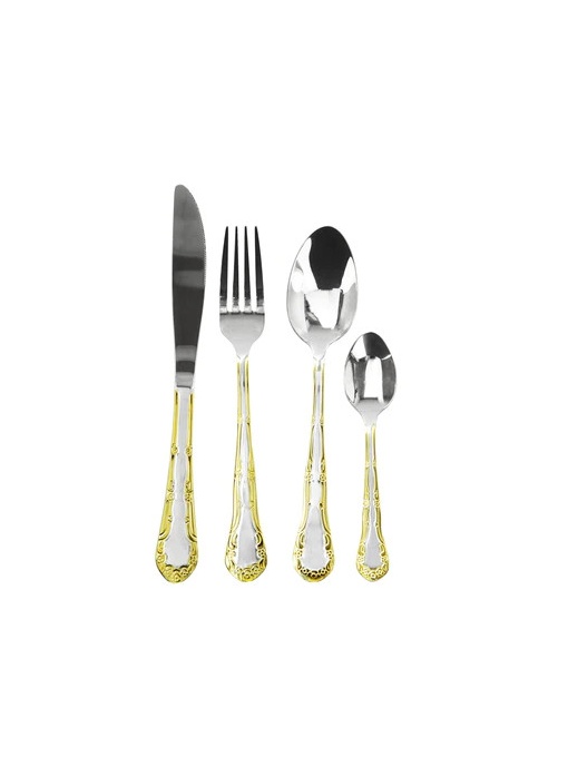 Set de tacamuri ptr 12 pers cu finisaj in oglinda 72 piese GOLD RL-72G