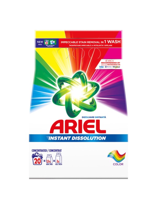 ARIEL Color, detergent automat de rufe pudra,20 spalari - 1.5 kg
