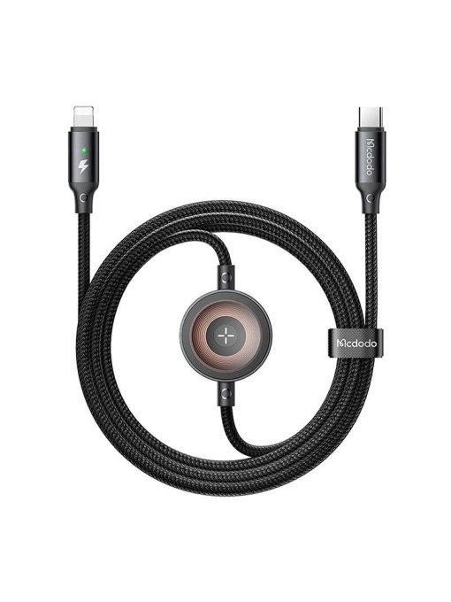 Cablu 2in1 TypeC la Lightning + încărcător Apple Watch, 36W, 1.5m MCDODO