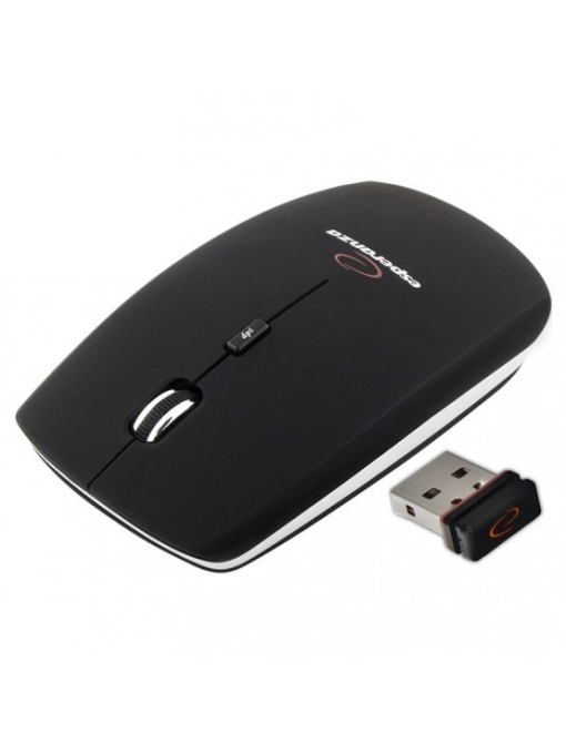 Mouse wireless, optic, 4D,1600dpi, plat,negru Saturn ESPERANZA