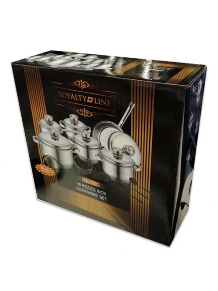 Set oale inox 18 piese Royalty Line RL-1802,inductie,gaz,electric - Img 2