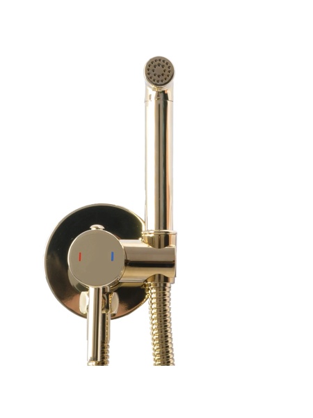 Sistem Duș Igienic pentru Bideu Rea Lungo Loop Gold – Set Complet Încastrat - Img 5