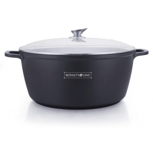 Cratiță marmorată cu capac 20cm Royalty Line 2.5L - Gătire sănătoasă