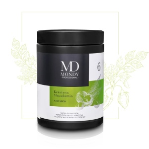 Masca par keratina,ulei de Macadamia,Mondy keratin 1 L - 6