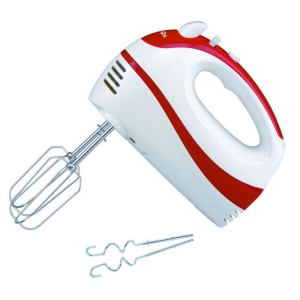Mixer Royalty Line® HMS250T RL-HM-250T.3, 200 W, 5 trepte viteza, buton turbo, alb-rosu
