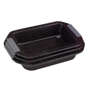 Set 3 tăvi de copt cuptor ceramice Royalty Line - Înveliș antiaderent