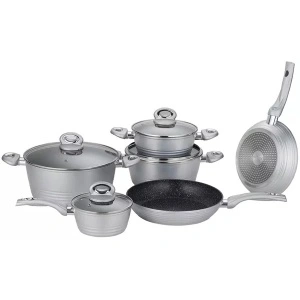 Set de oale si tigai marmorate 10 piese, RL-FM10L S,Royalty Line,silver