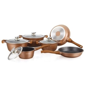 Set Vase de Gătit 10 Piese Royalty Line Înveliș Marmură Inducție/Gaz