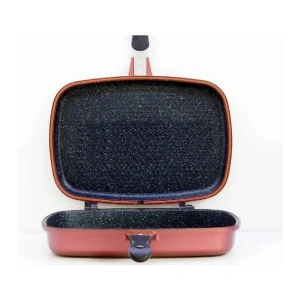 Tigaie grill dubla, Royalty Line 32 cm,RL-DF32M BUR,burgundy - Img 4