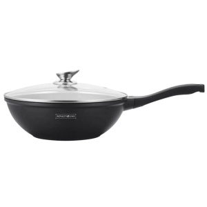 Tigaie Wok Royalty Line 32 cm, cu capac - Înveliș Marmorat
