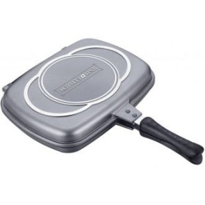 Tigaie Grill Dublă Royalty Line 32 cm Gri – Înveliș Marmorat