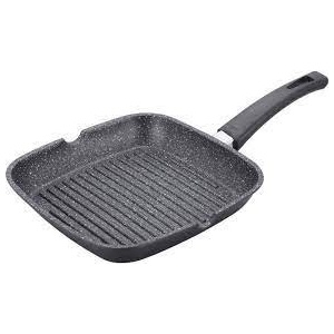 Tigaie Grill Marmorată Royalty Line 28 cm Negru - Antiaderentă