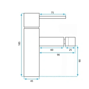 Baterie pentru Bideu Rea Tess Crom Lucios – Calitate și Stil - Img 2