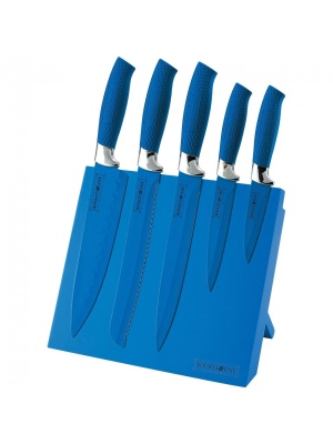 Set cutite 5 piese cu suport magnetic acoperire antiaderentă, Royalty Line RL-MAG5B-B