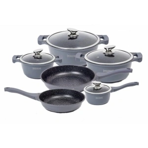 Set vase de gatit inductie,gaz,erlectric,Royalty Line 10 piese, silver RL-BS1010M S - Img 2