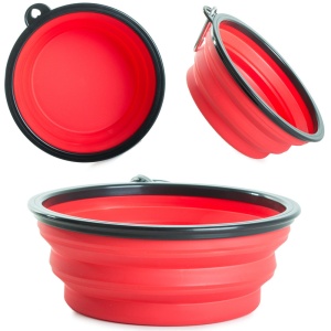 Bol pentru caini din silicon pliabil pentru calatorie 0,8 L