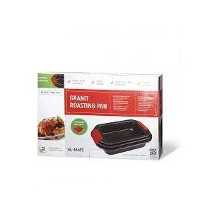 Set 3 tavi de copt Royalty Line, Granit 35 x 23 x 6,0, Negru RL-MM3 - Img 2