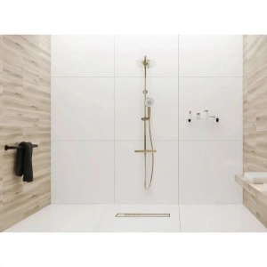 Set Rigolă Duș Rea Neo Pure Mirror Pro 50 cm – Aur Lucios (Mirror Gold) - Img 3