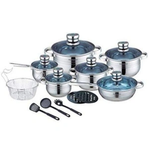 Set vase gatit 16 piese Royalty Line RL 1801B,18 piese, otel inoxidabil, inductie