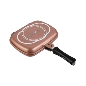 Tigaie grill dubla 28 cm Royalty Line,gaz,electric,COPPER,RL-DF28M