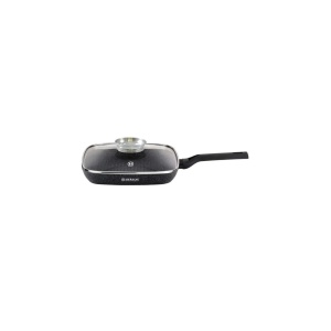 Tigaie grill marmorata cu capac, 28 cm Herzog HR-2613