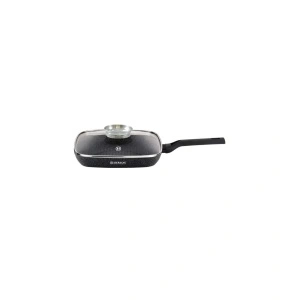 Tigaie grill marmorata cu capac, 28 cm Herzog HR-2613