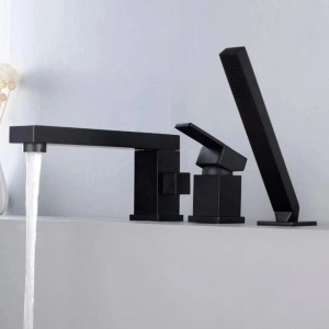Baterie pentru Cadă Rea Glen Negru Black – Set 3 Piese cu Montaj pe Margine - Img 5