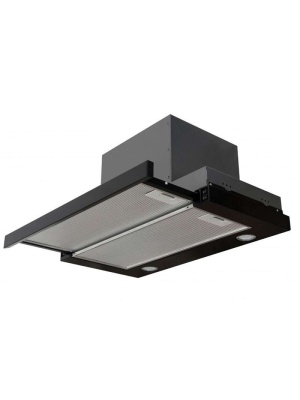 Hota Telescopica Tornado Solano 860 (60), 1 motor, latime 60 cm, 3 viteze, absorbtie 860 m3/ora, Negru