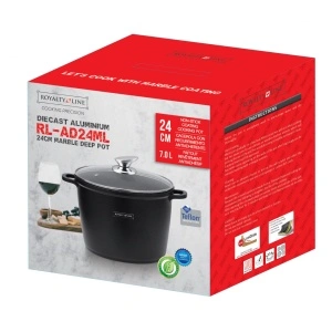 Oală marmorată Royalty Line de 24 cm, capacitate 6,5L, cu înveliș antiaderent și capac - Img 2