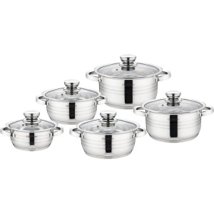 Set 5 Oale cu capace din otel inoxidabil Cheffinger CF-SS10