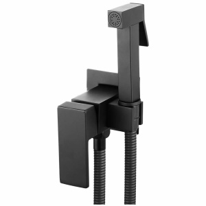 Sistem Duș Igienic pentru Bideu Rea Fenix – Negru Mat cu Baterie Încastrată