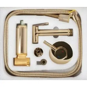 Sistem Duș Igienic pentru Bideu Rea Lungo Loop Gold – Set Complet Încastrat - Img 7