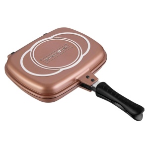 Tigaie Grill Dublă 32 cm Royalty Line Copper - Antiaderentă