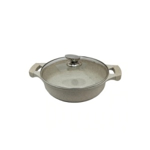 Cratită Marmorată Joasă Crem 4.8L 30cm Royalty Line cu Capac