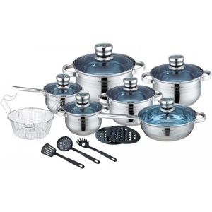 Set vase gatit 18 piese , otel inoxidabil, Royalty Line RL 1801B
