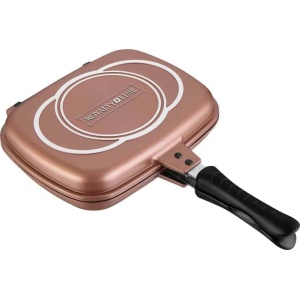 Tigaie Grill Dublă Royalty Line 32 cm Copper – Înveliș Marmorat