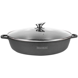 Cratiță Marmorată cu Capac Royalty Line 36cm 7L Aluminiu - Img 5
