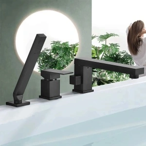 Baterie pentru Cadă Rea Glen Negru Black – Set 3 Piese cu Montaj pe Margine - Img 6