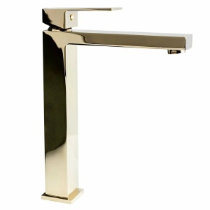 Baterie pentru Lavoar Rea Fenix Gold High – Auriu Lucios, Montaj pe Blat
