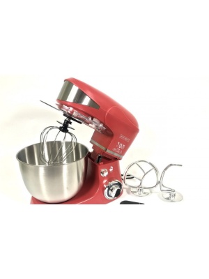 Mixer cu Bol 6 L,capac bol, 1600W, 6 viteze,cu malaxor Royalty Line RL-PKM1600 ROSU