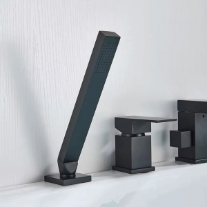 Baterie pentru Cadă Rea Glen Negru Black – Set 3 Piese cu Montaj pe Margine