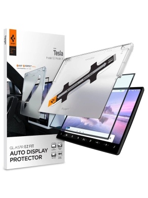 Folie sticla cu sistem de montare pentru Tesla Model X&S SPIGEN AGL04688